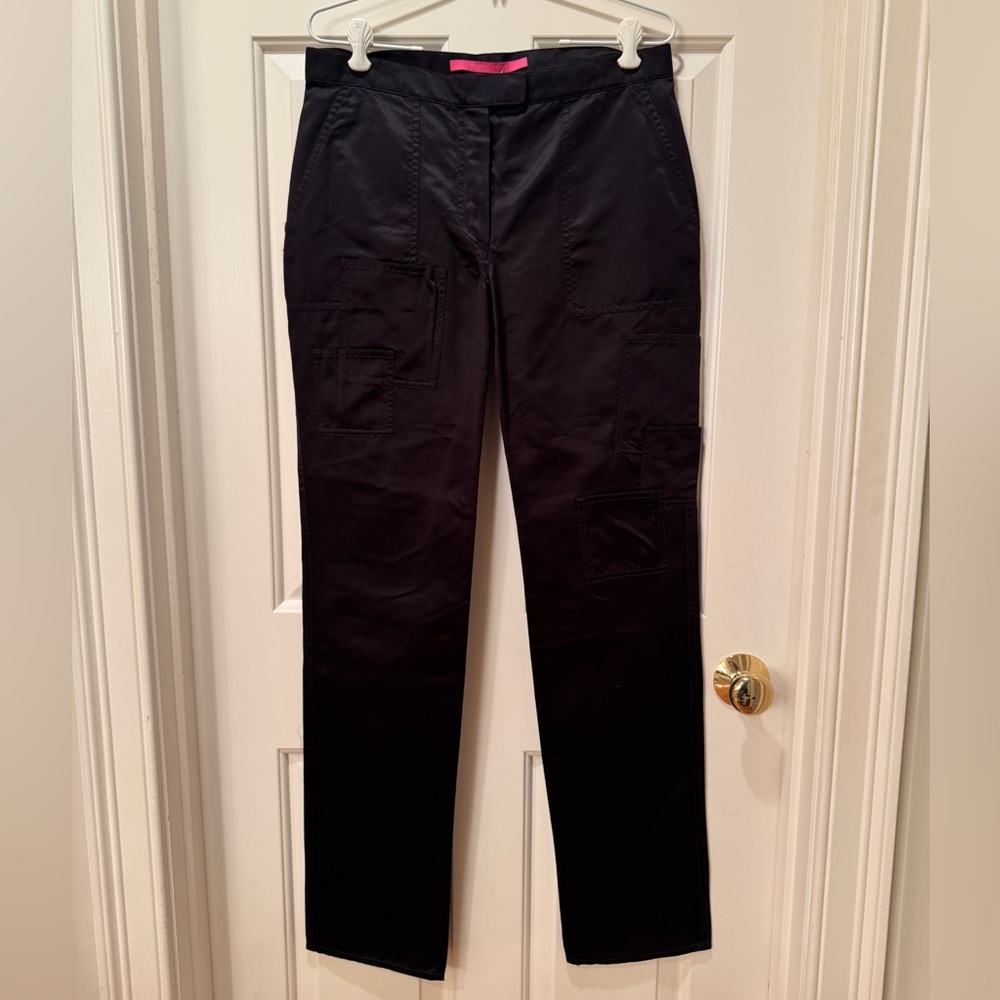 NWT Emanuel Ungaro Paris Pure Silk Black Pants